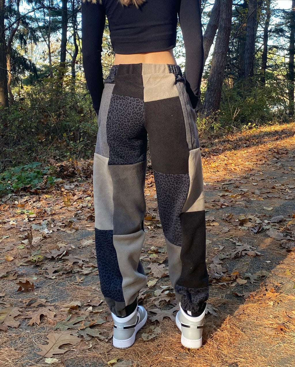 (XS/S) Diamond Leopard Reworked Joggers