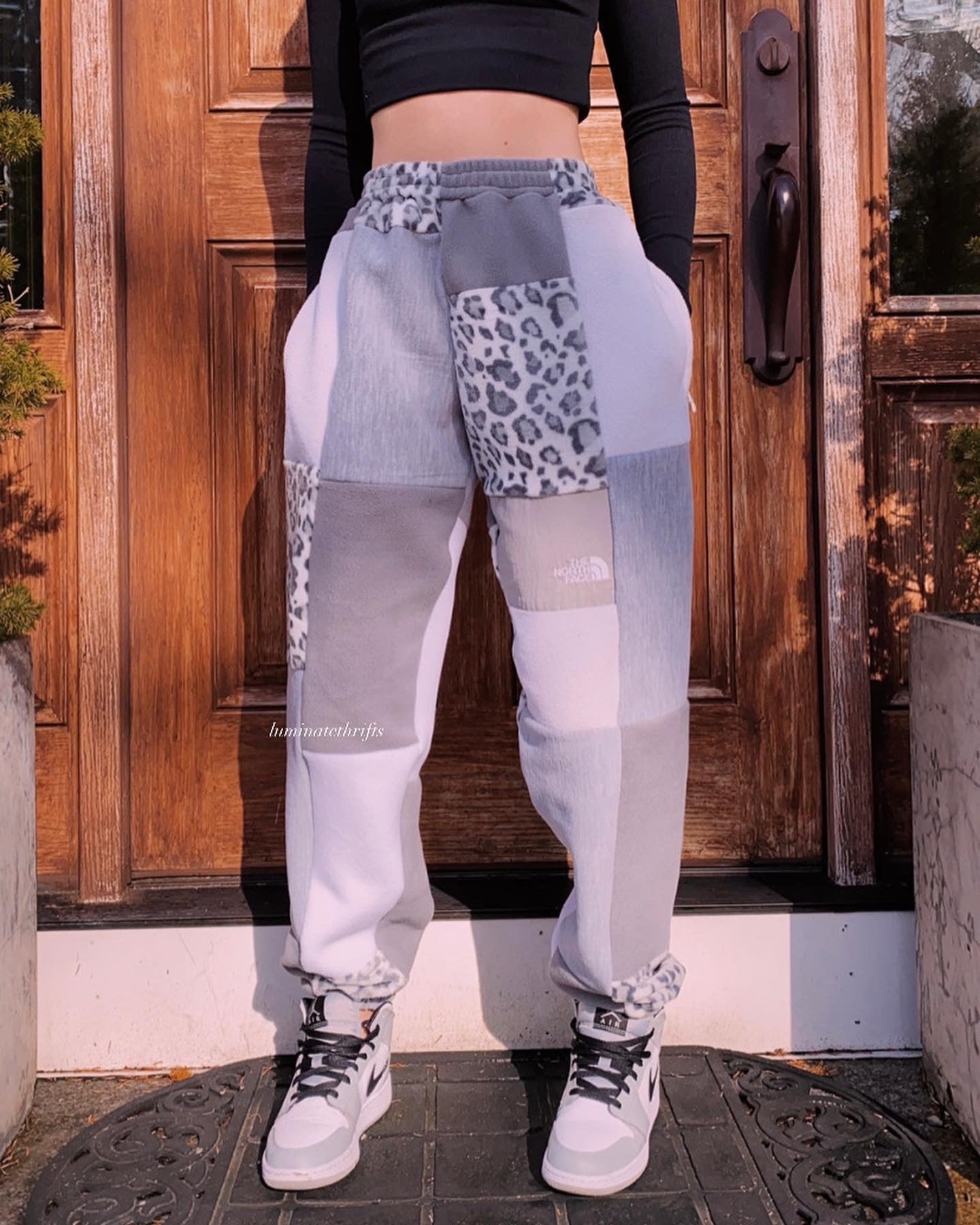 (L/XL) Snow Leopard Reworked Joggers