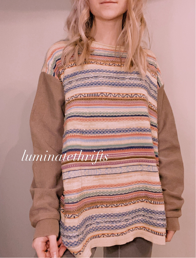 Reworked Sweater X Brown Crewneck