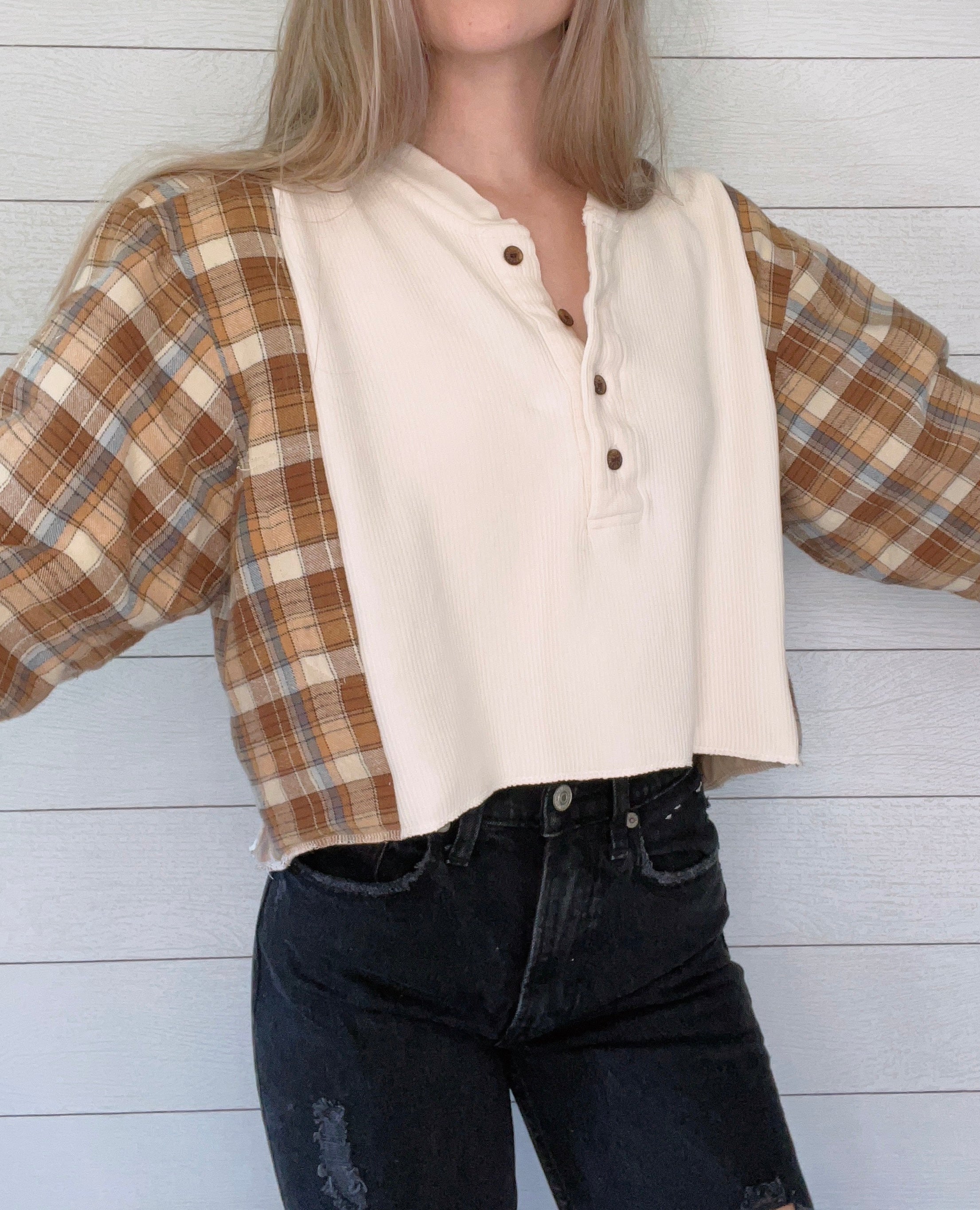 Waffle Henley X Flannel