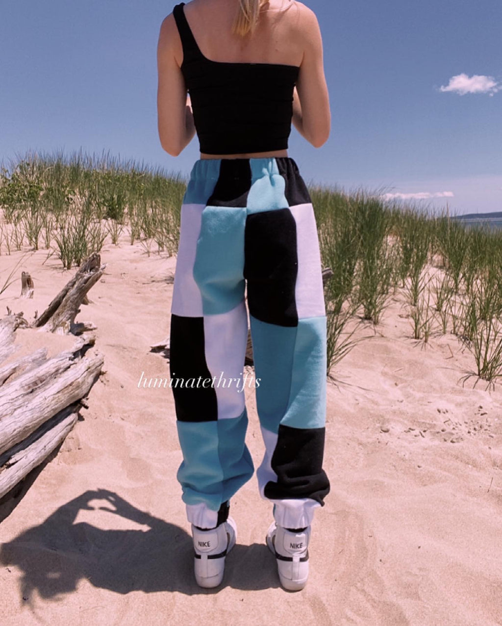 (XS-M) Glacier Blue Reworked Joggers