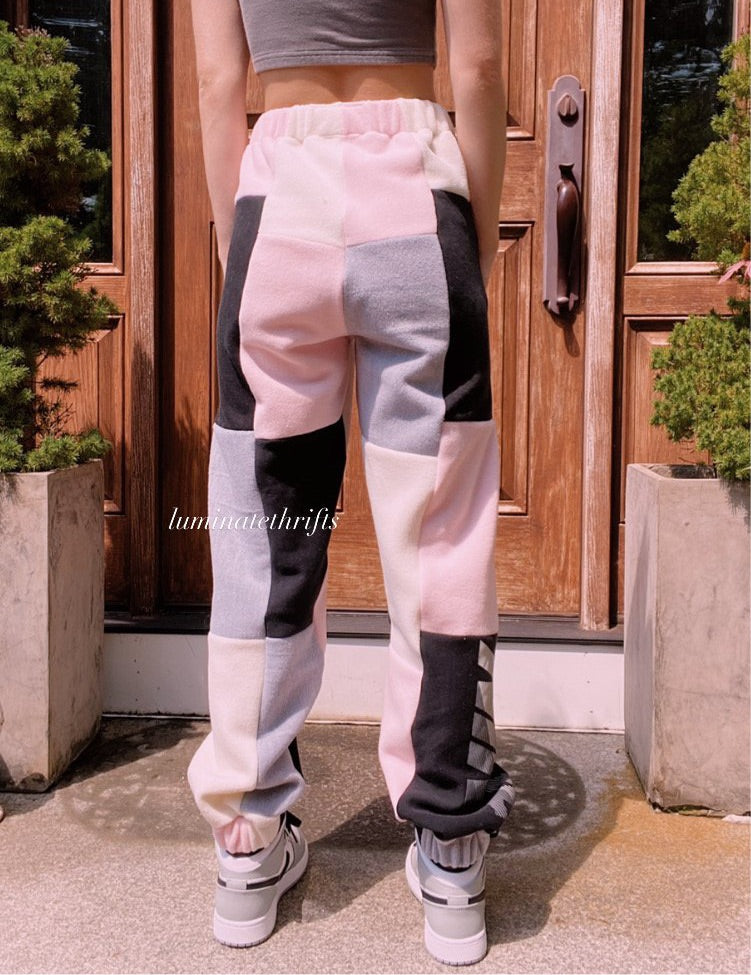 (XS-M) Rose Diamond Reworked Joggers **with pockets**