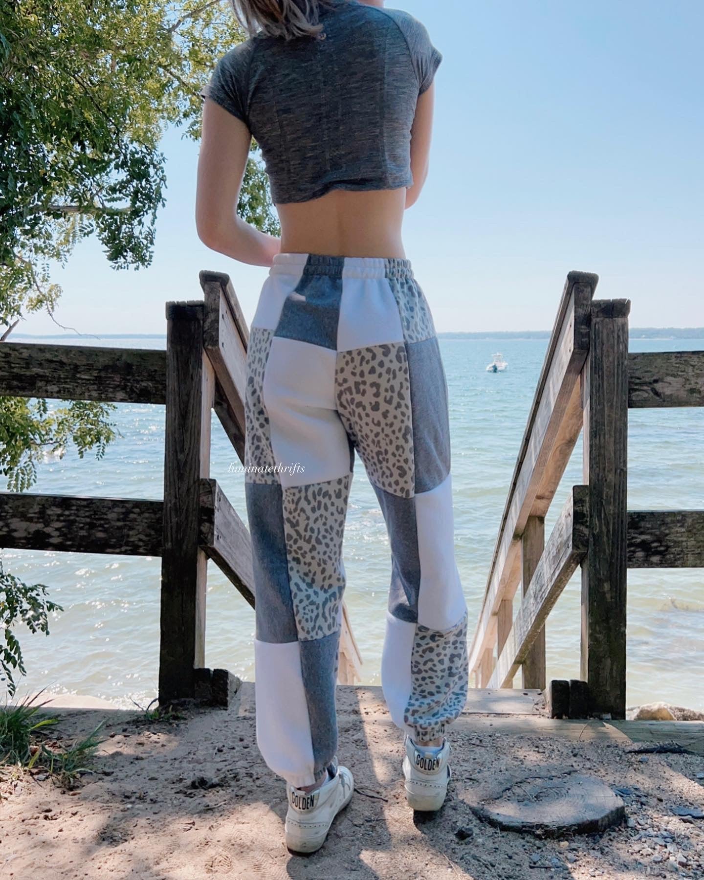 (XS/S) Snow Leopard Reworked Joggers