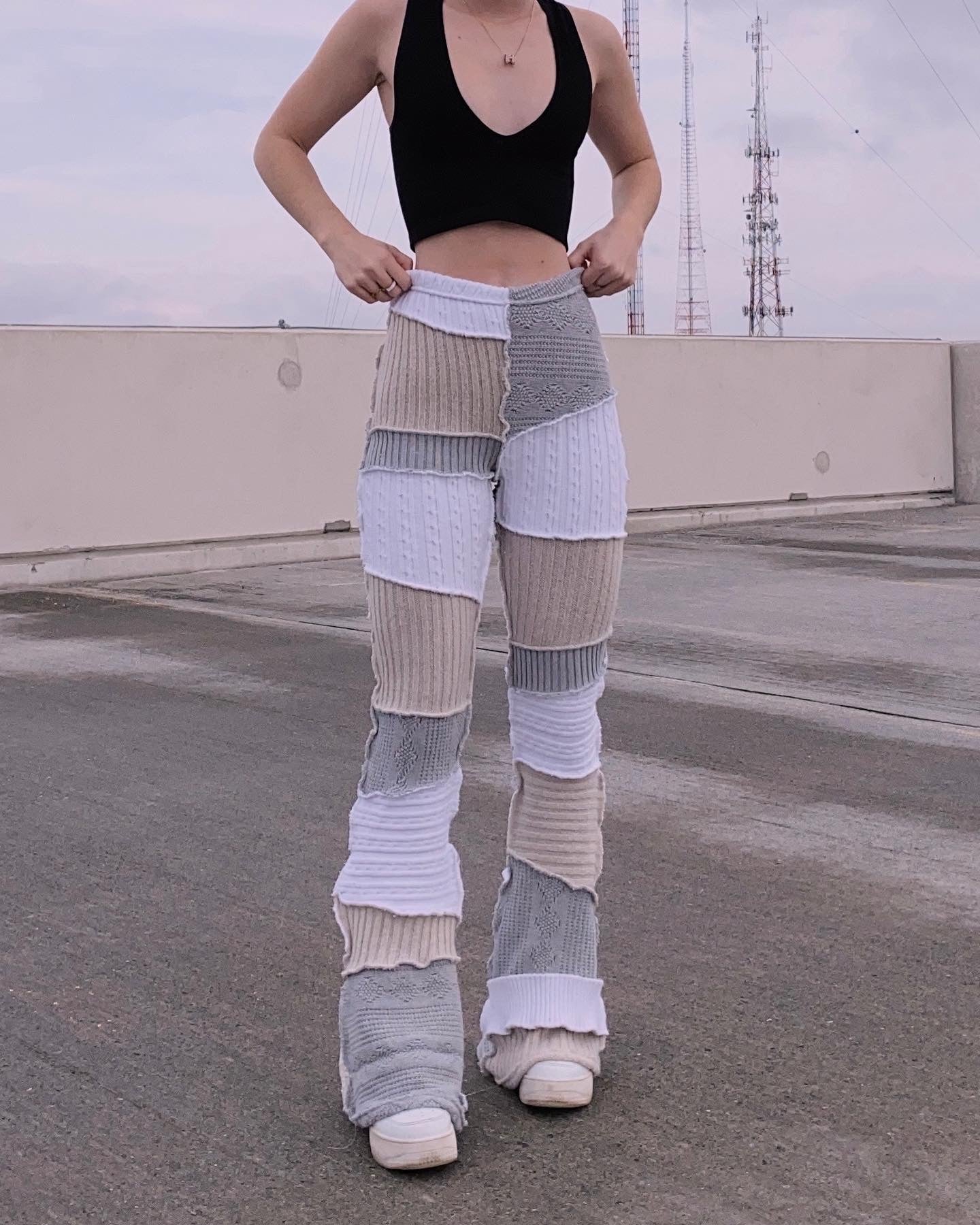 (S/M) Reworked Sweater Flares