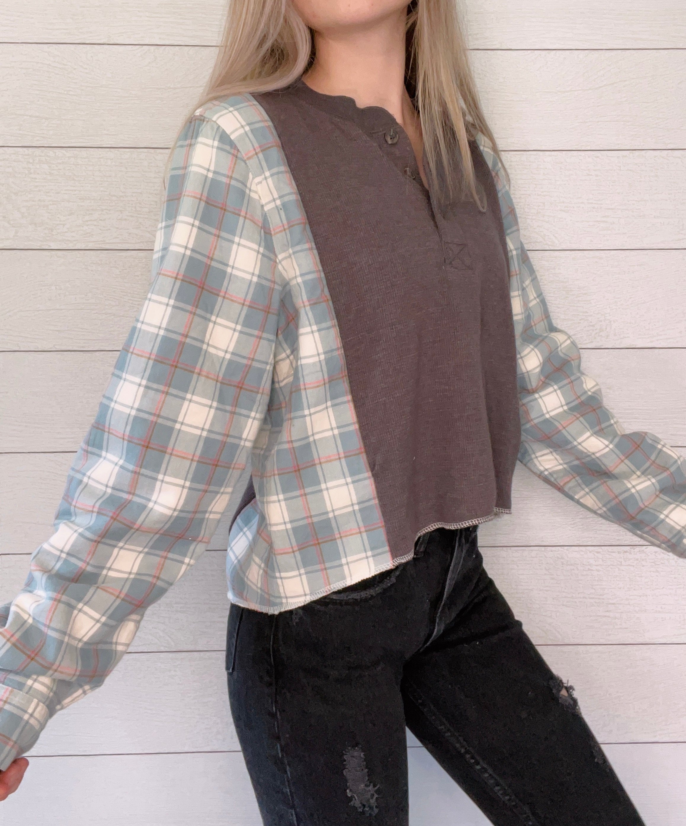 Waffle Henley X Flannel