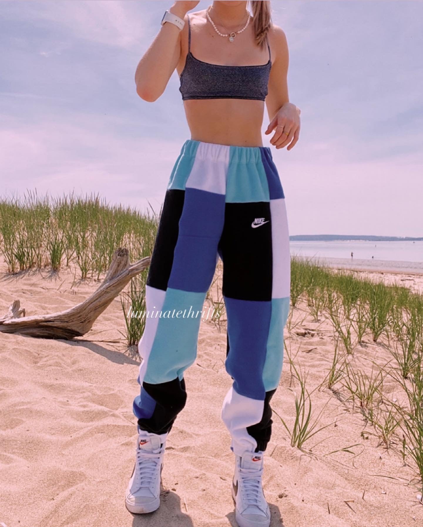 Glacier Blue Reworked Joggers