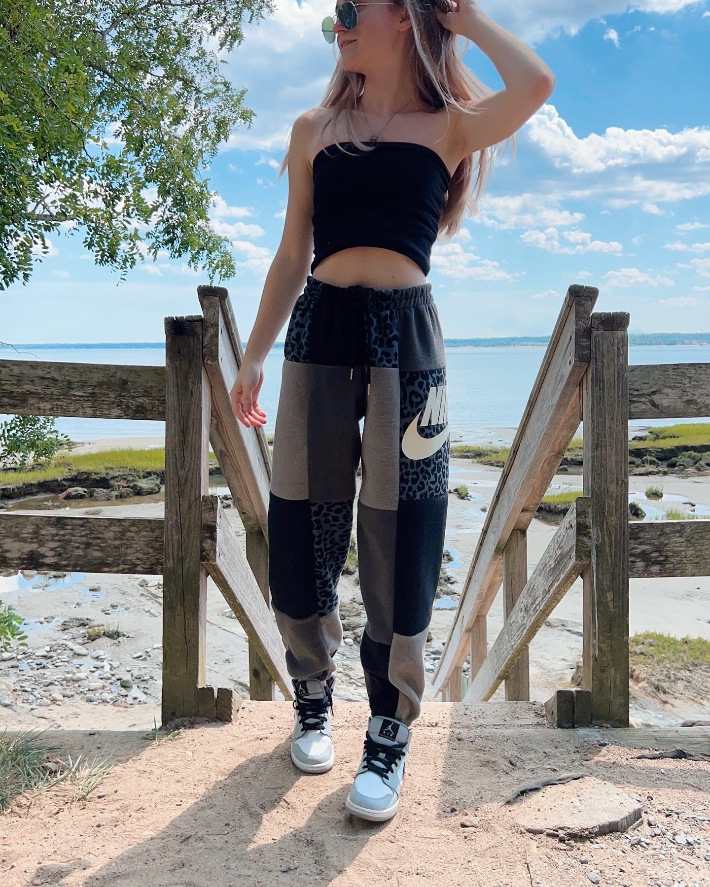 (XS/S) Diamond Leopard Reworked Joggers
