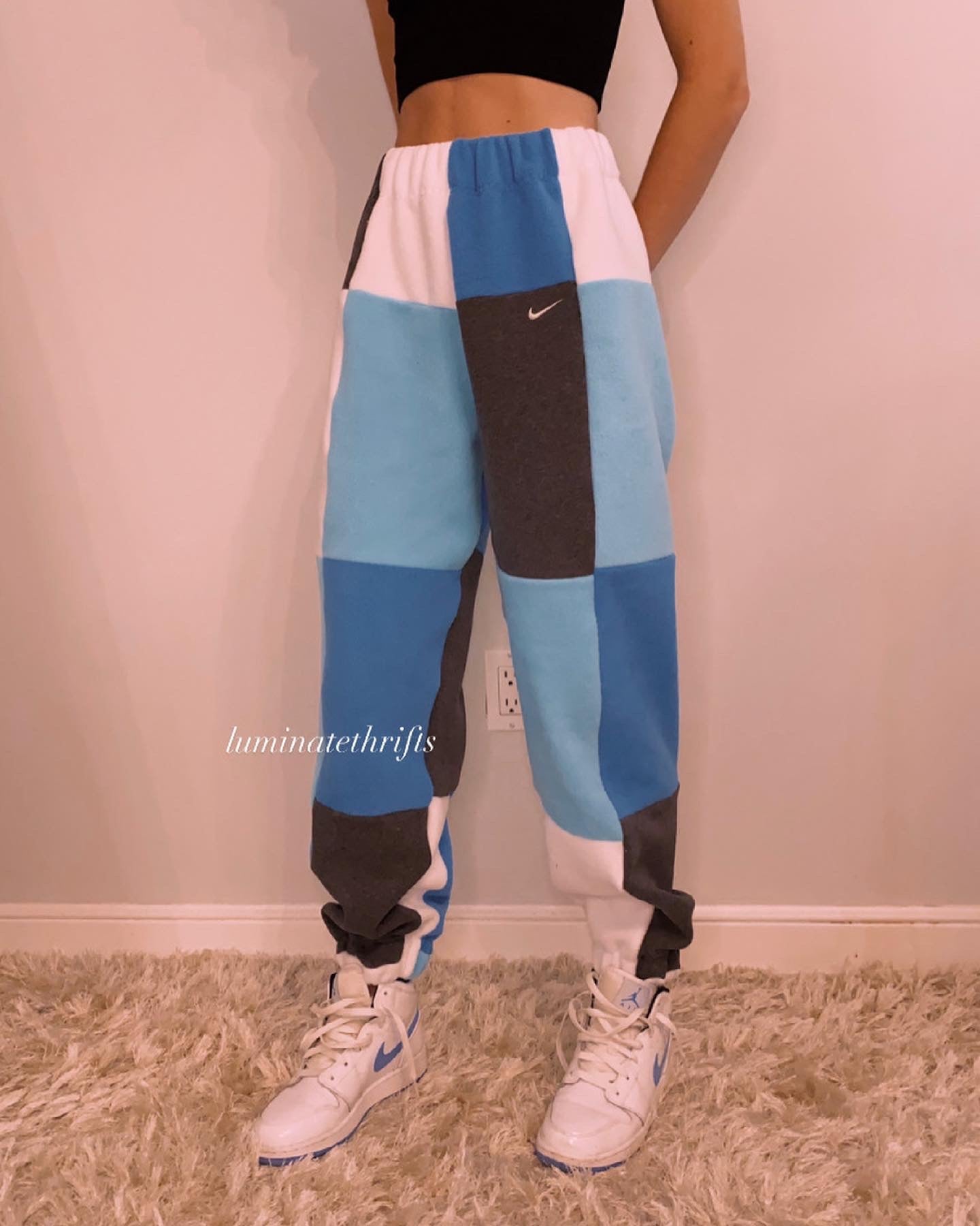 (XS-M) Glacier Sea Blue Reworked Joggers