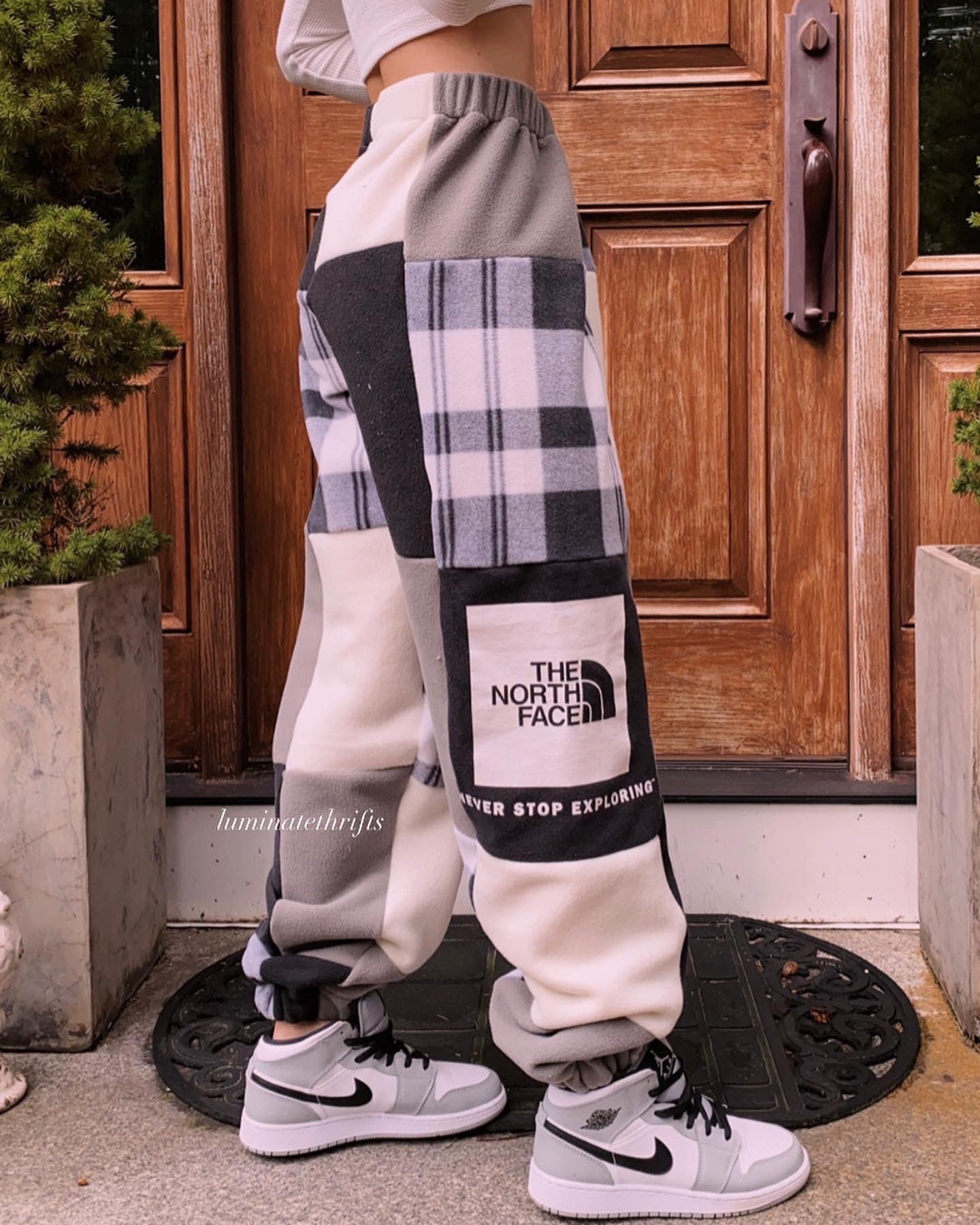 (M-XL) Diamond Flannel Reworked Joggers