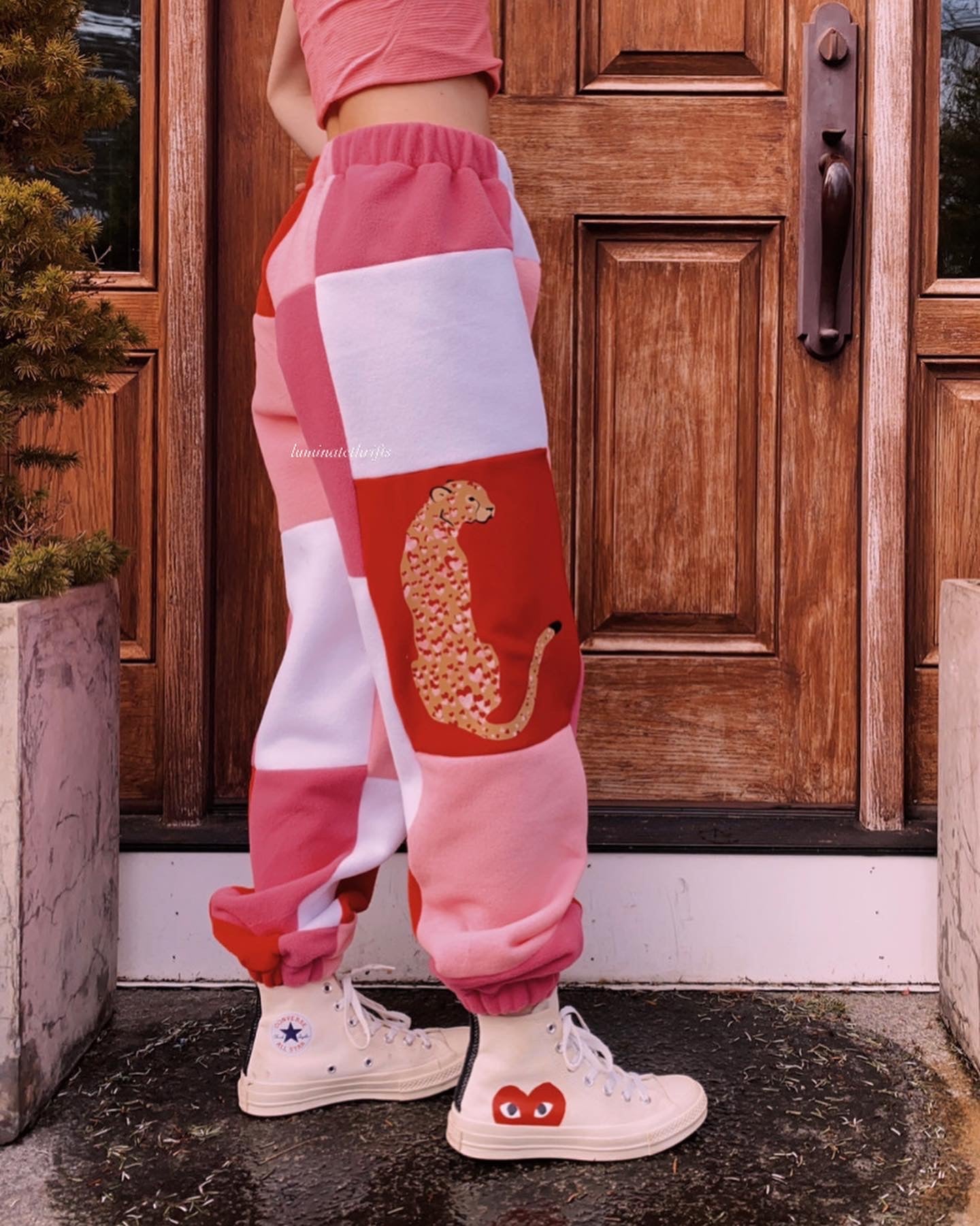 (M/L) Love Cheetah Reworked Joggers