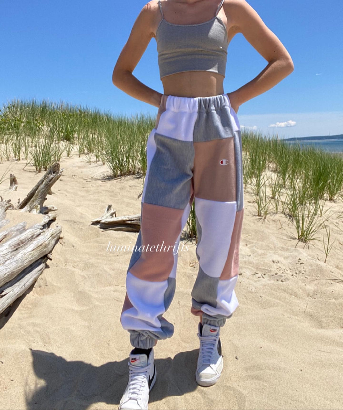 (M-L) Rustic Salmon Reworked Joggers