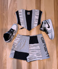 (XS/S) Diamond Zebra Reworked Bustier & Shorts