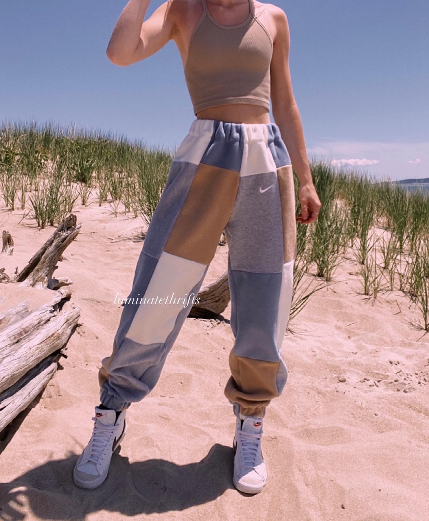 (XS-M) Rustic Blue Reworked Joggers