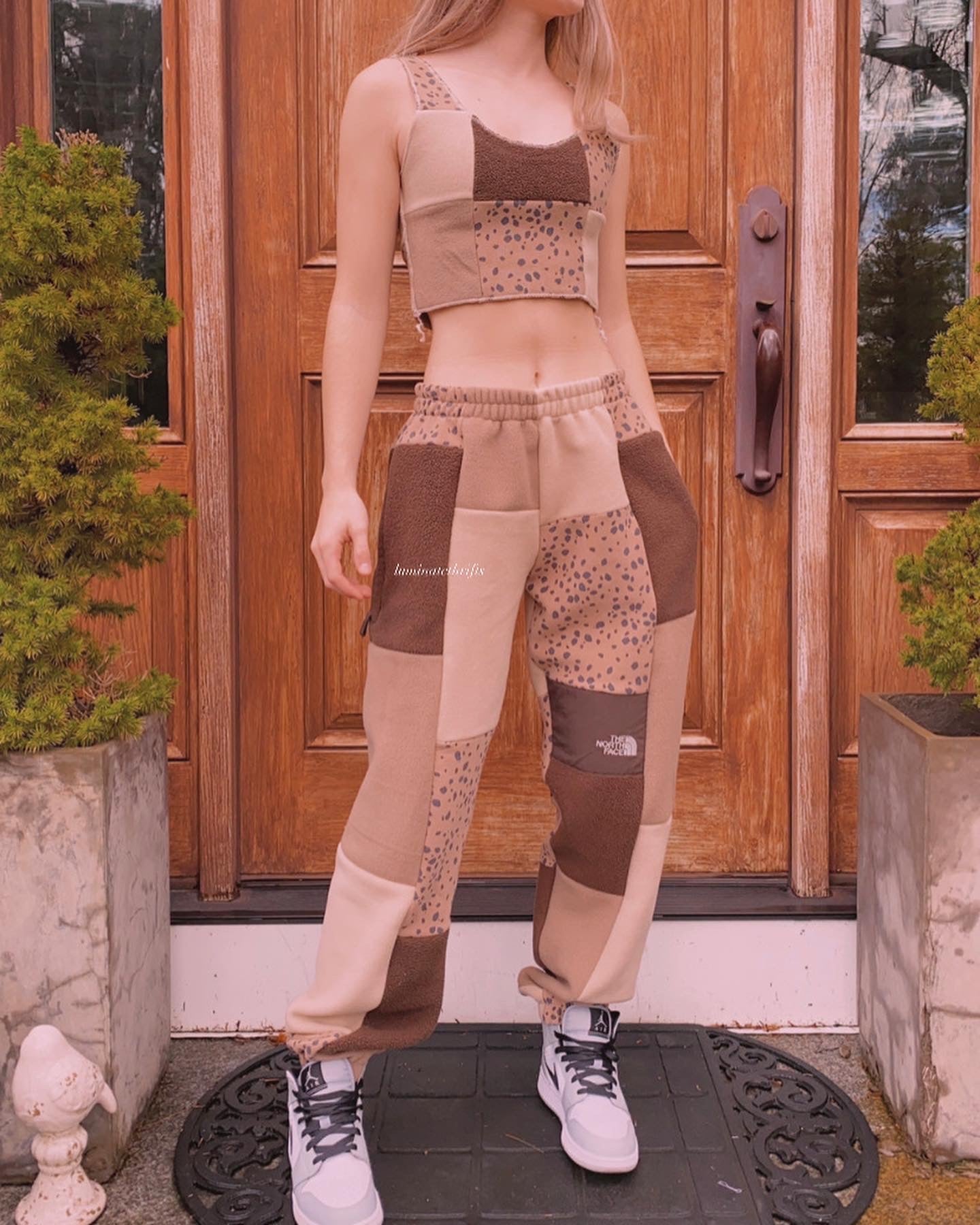 (S/M) Rustic Acorn Reworked Jogger Set