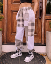 Load image into Gallery viewer, (S/M) Ash Plaid Reworked Joggers
