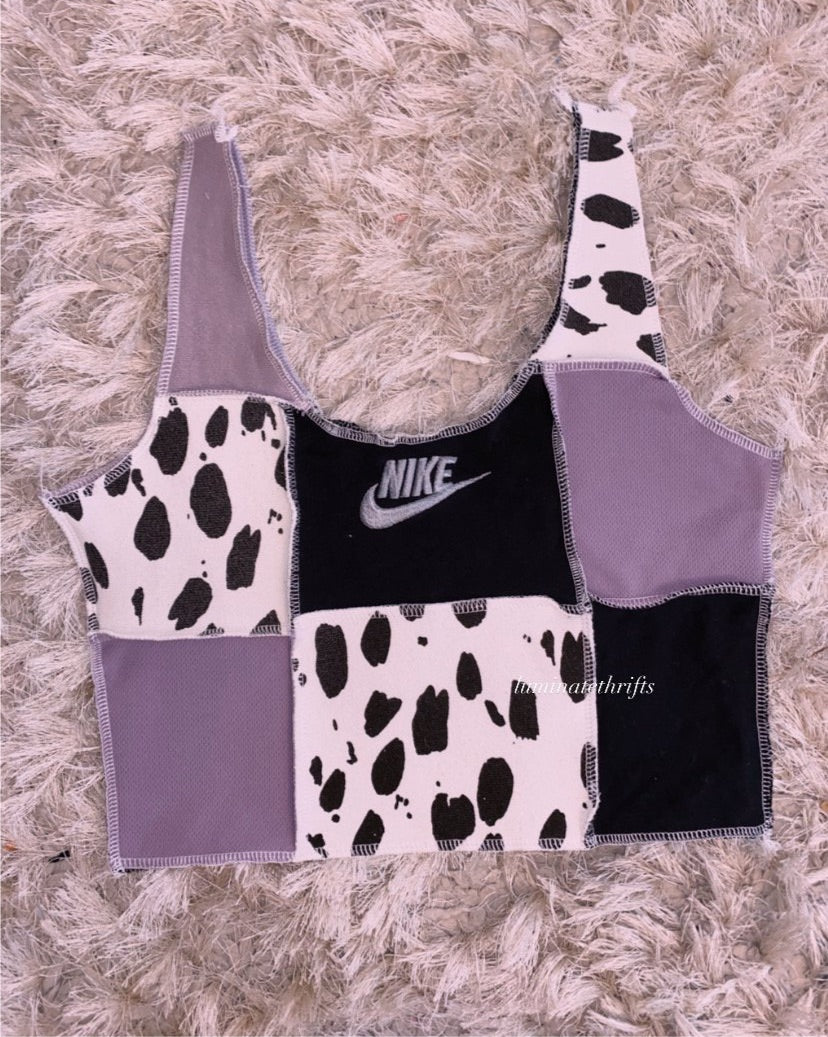 (XS/S) Lavender Cow Reworked Tank