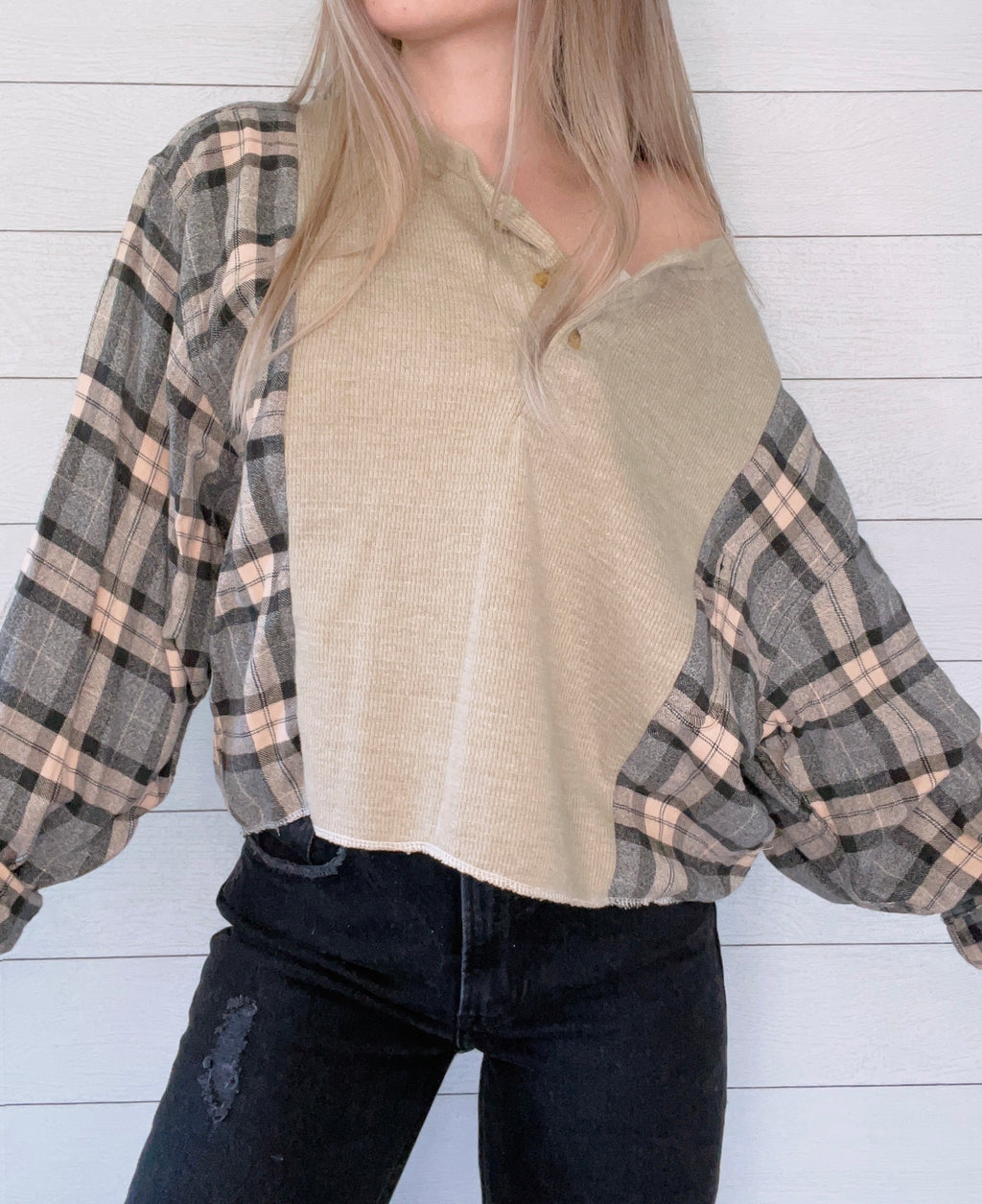Waffle Henley X Flannel