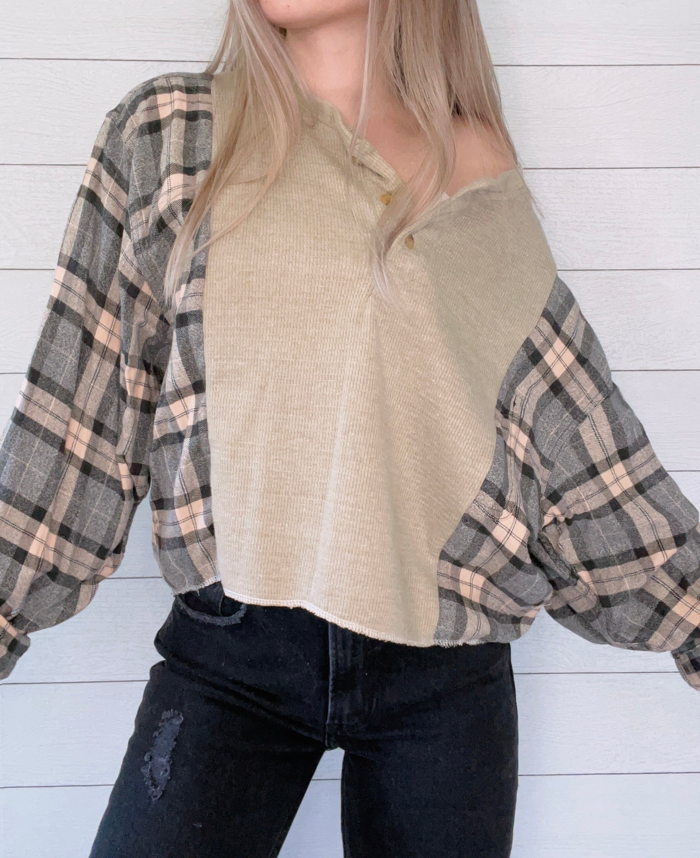 Waffle Henley X Flannel