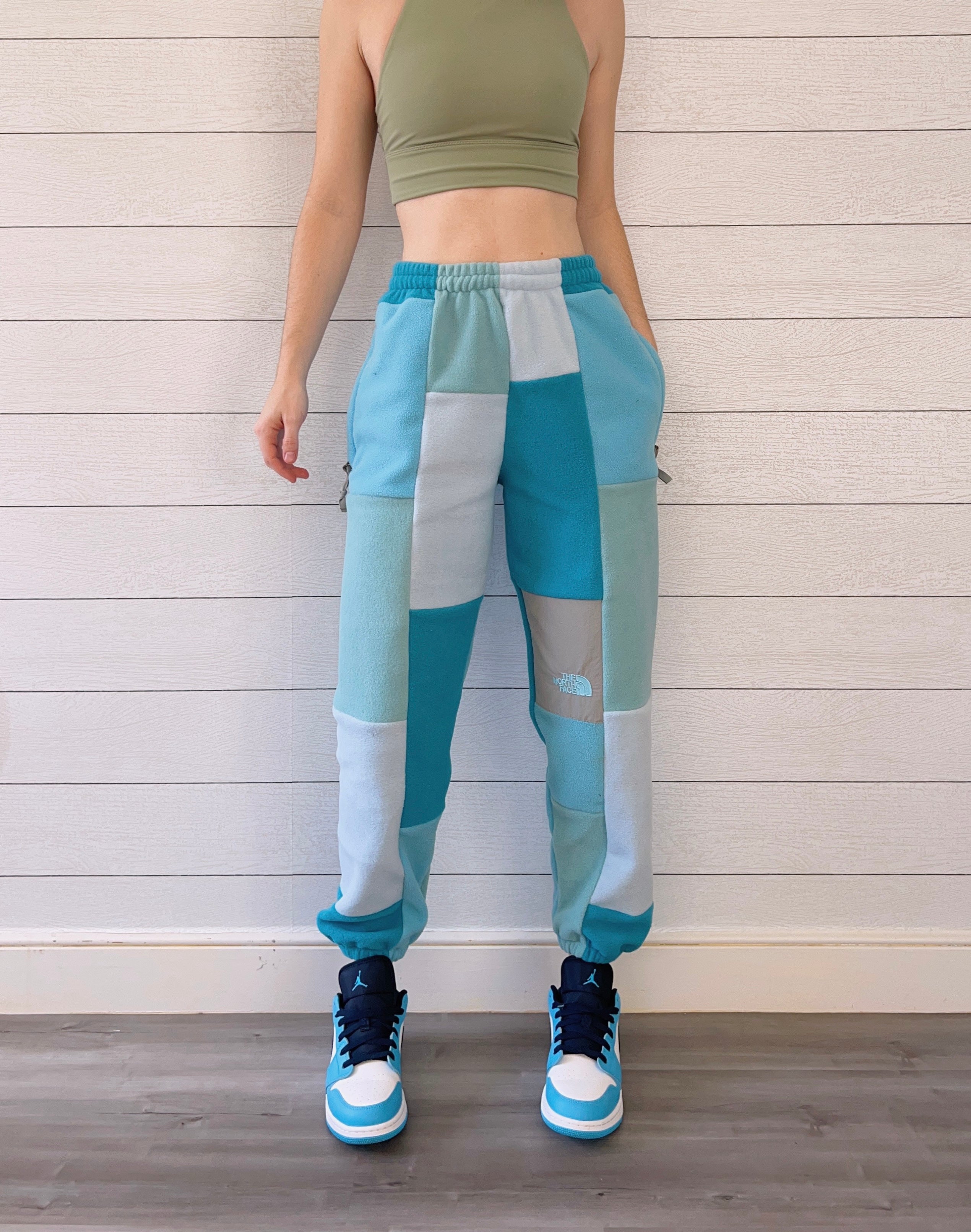 (S/M) Sea Blue 1/1 Joggers +zipper pockets