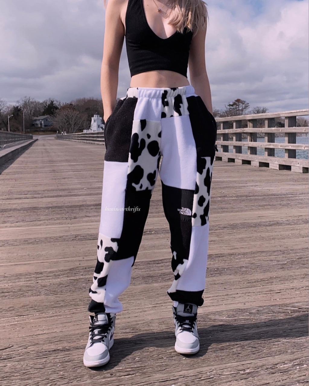 (S/M) Diamond Cow Reworked Joggers