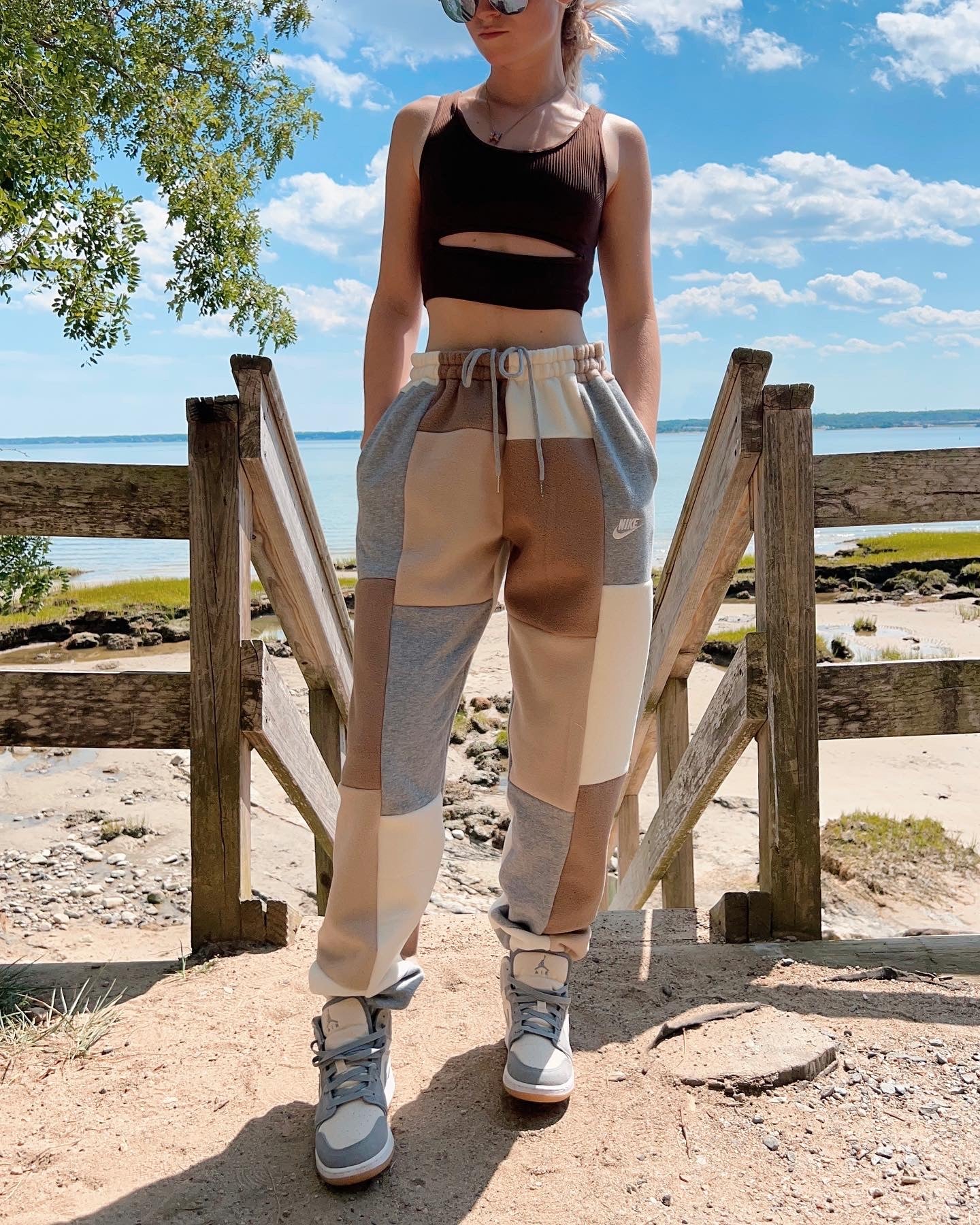 (S/M) Rustic Caramel Reworked Joggers