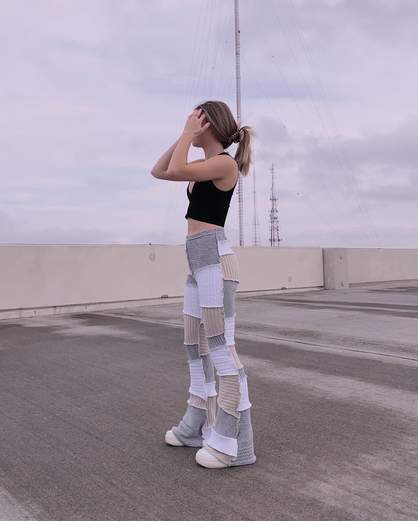 (S/M) Reworked Sweater Flares