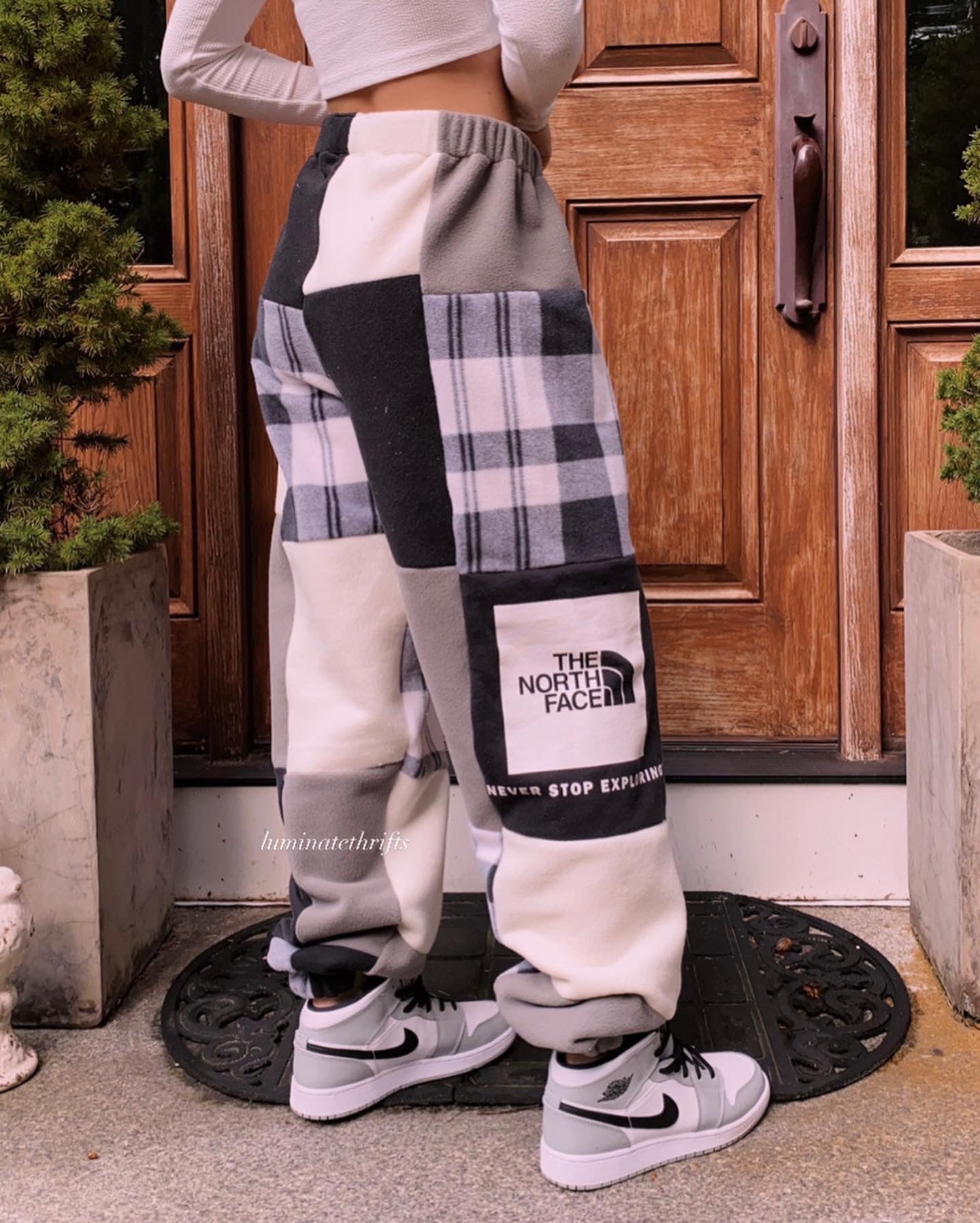 (M-XL) Diamond Flannel Reworked Joggers