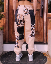 Load image into Gallery viewer, (S/M) Rustic Leopard Reworked Joggers
