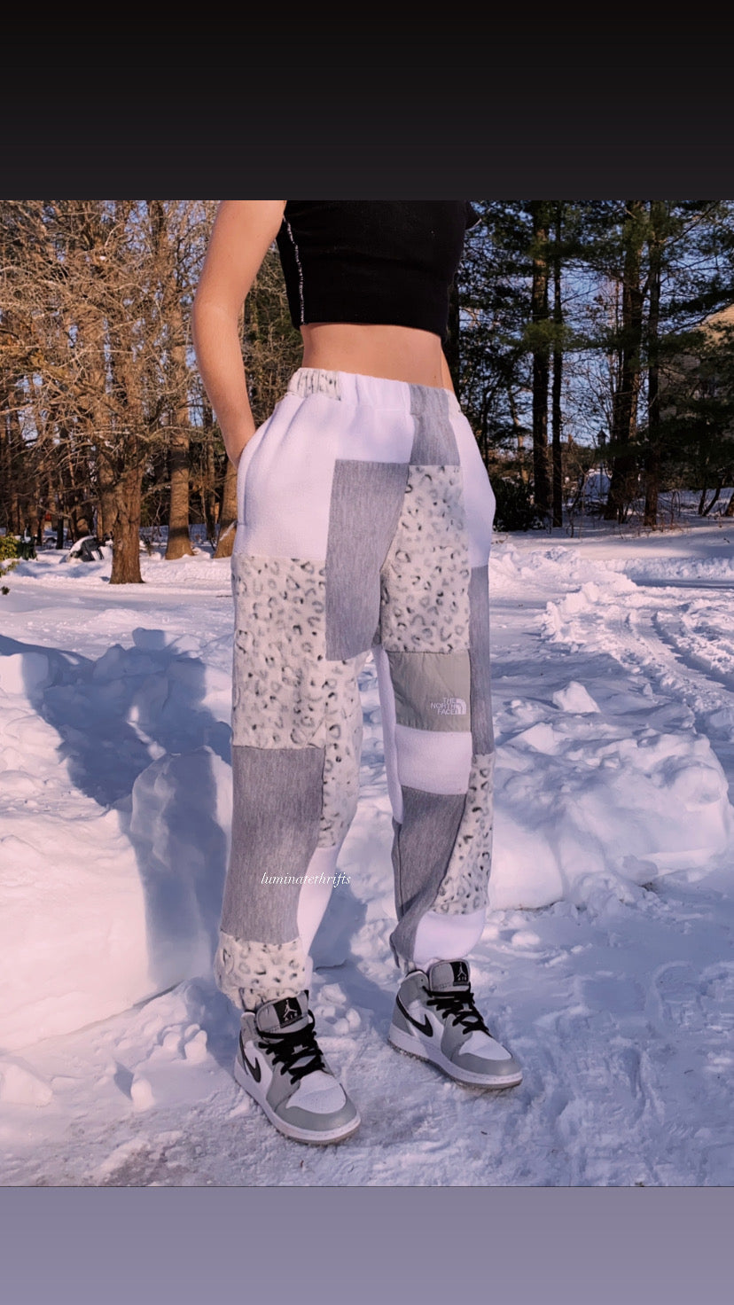 (XS/S) Snow Leopard Reworked Joggers