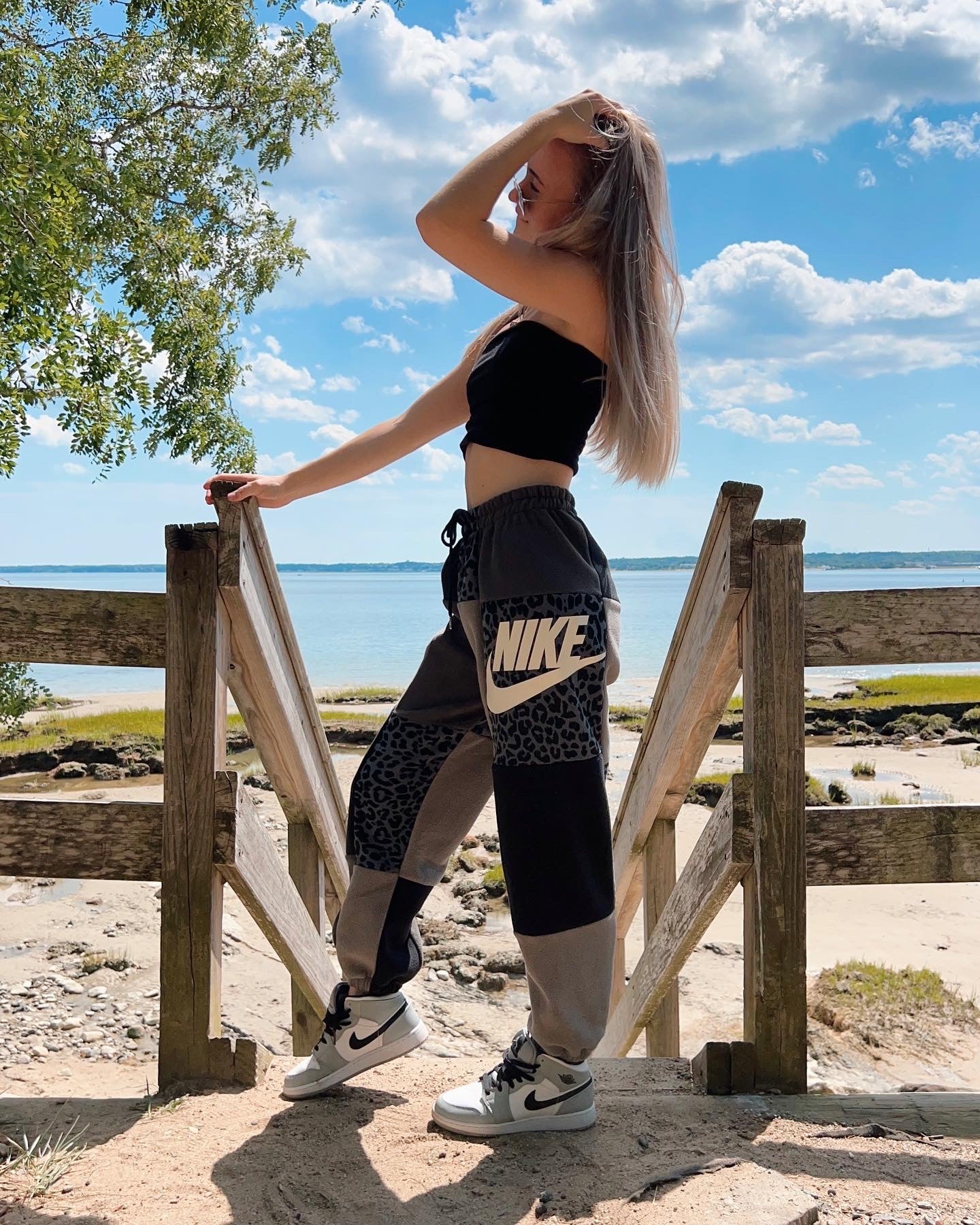 (XS/S) Diamond Leopard Reworked Joggers