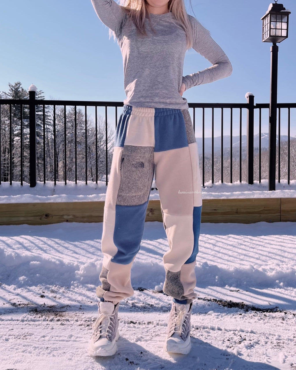 (S/M) Rustic Blue Reworked Joggers