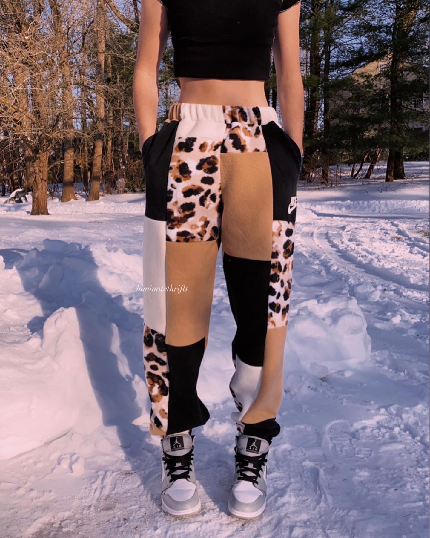 (S/M) Rustic Lynx Reworked Joggers