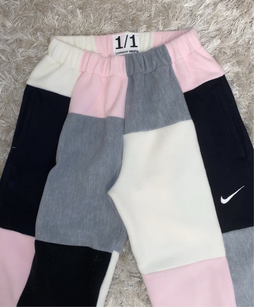 (XS-M) Rose Diamond Reworked Joggers *has pockets*