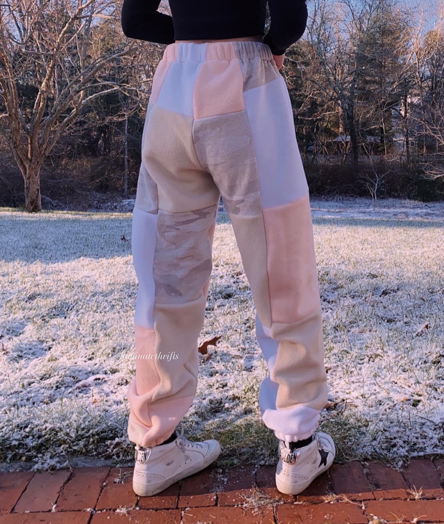 (M/L) Neutral Camo Reworked Joggers