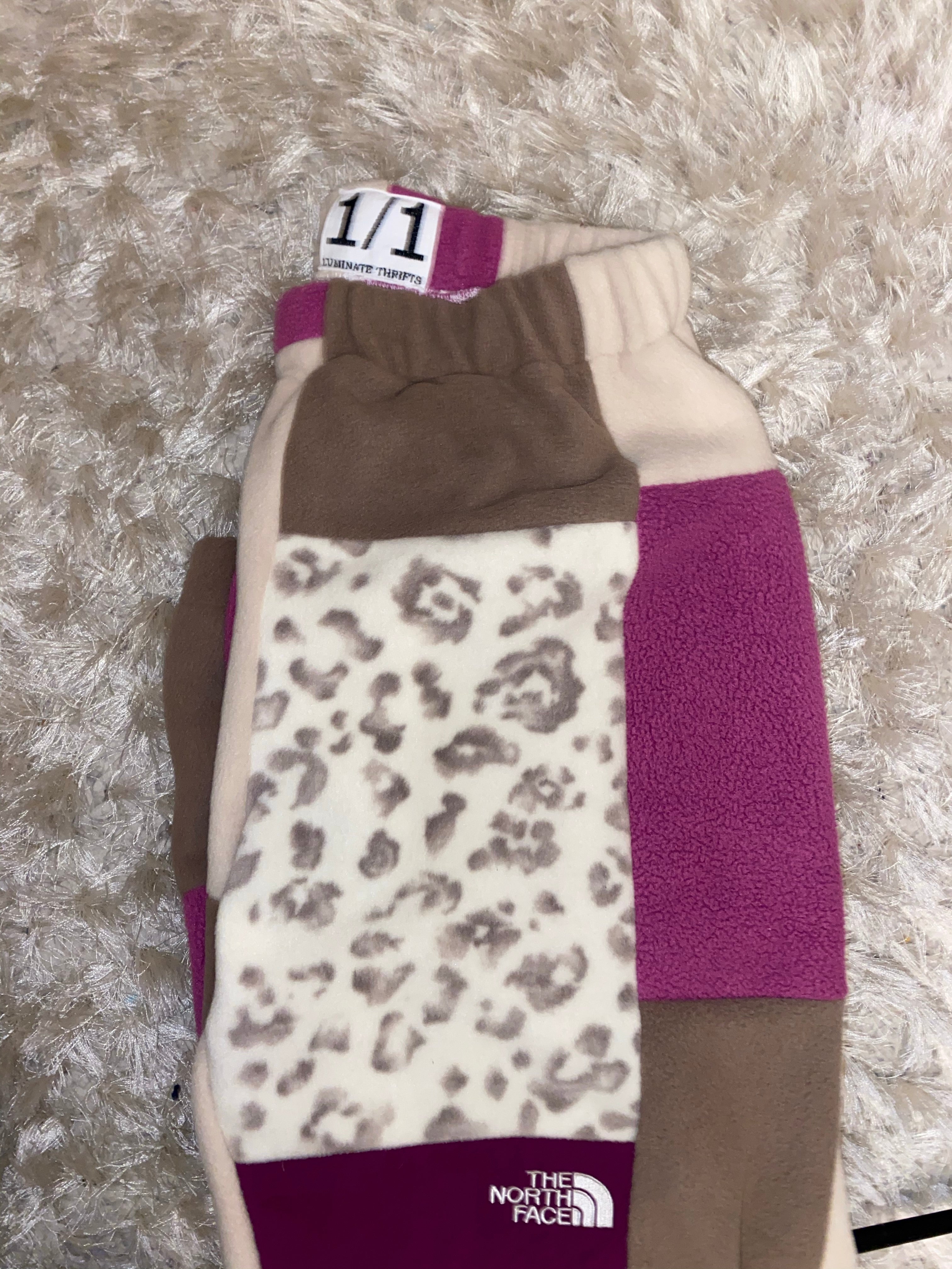 (XS-M) Raspberry Leopard Reworked Joggers *+Zipper Pockets*