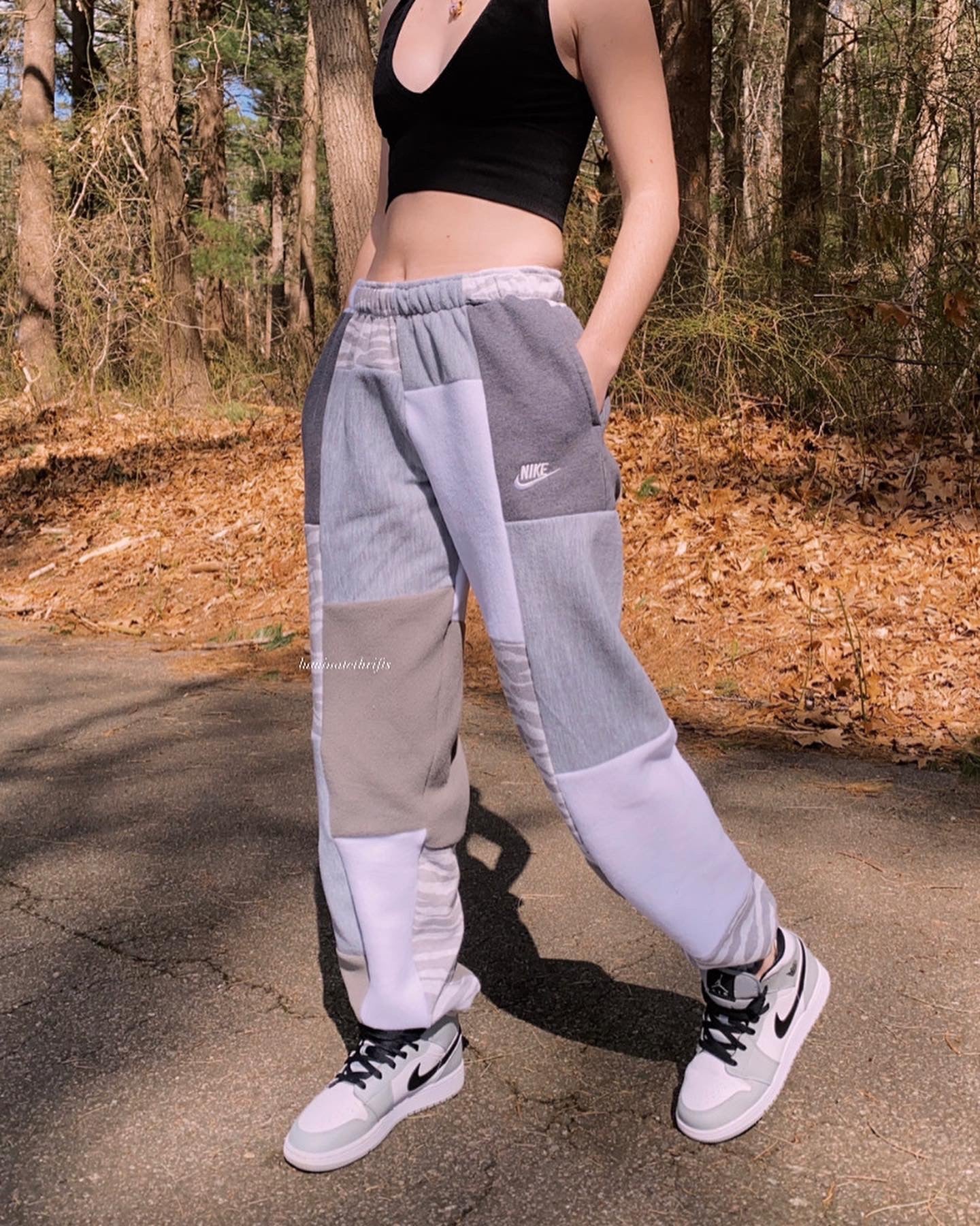 (S/M) Ash Zebra Reworked Joggers