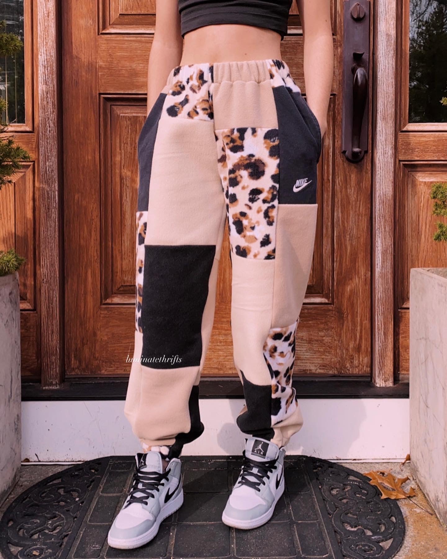 (S/M) Rustic Leopard Reworked Joggers