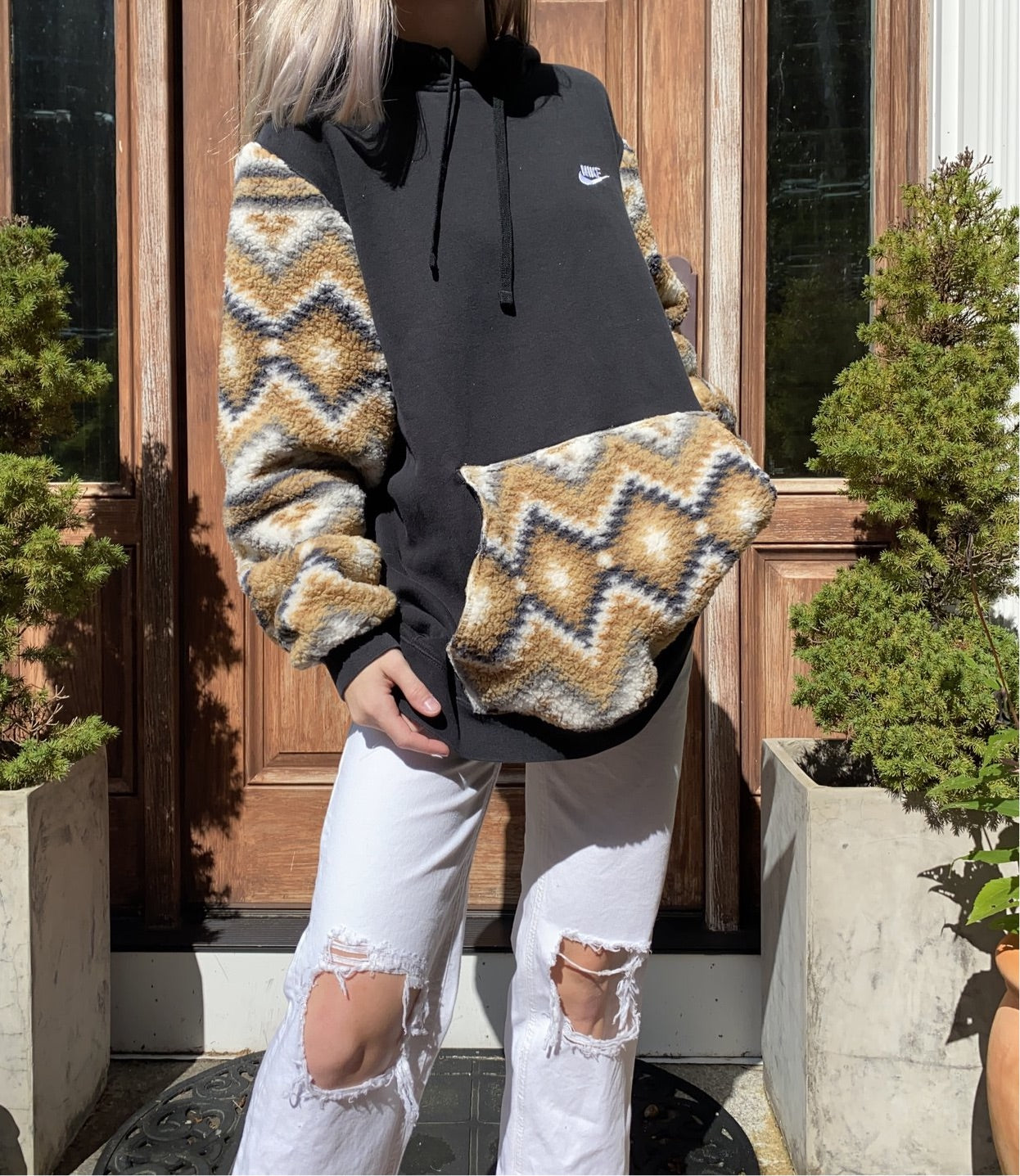 (XL/XXL) Teddy Aztec Reworked Hoodie