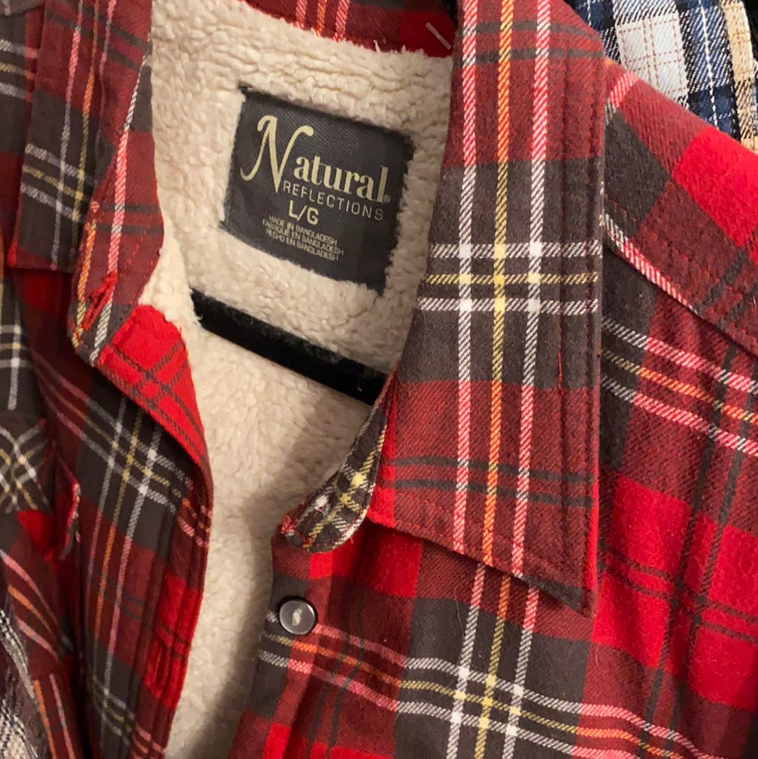 (L) Sherpa Lined Flannel