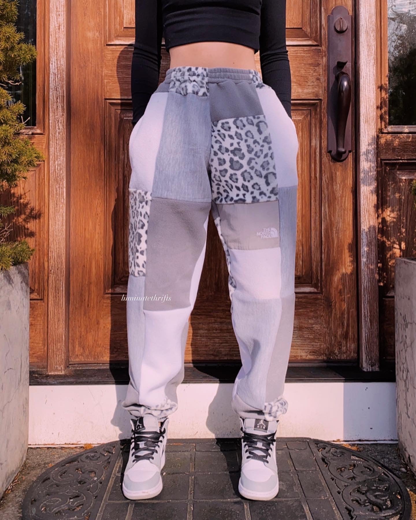 (L/XL) Snow Leopard Reworked Joggers