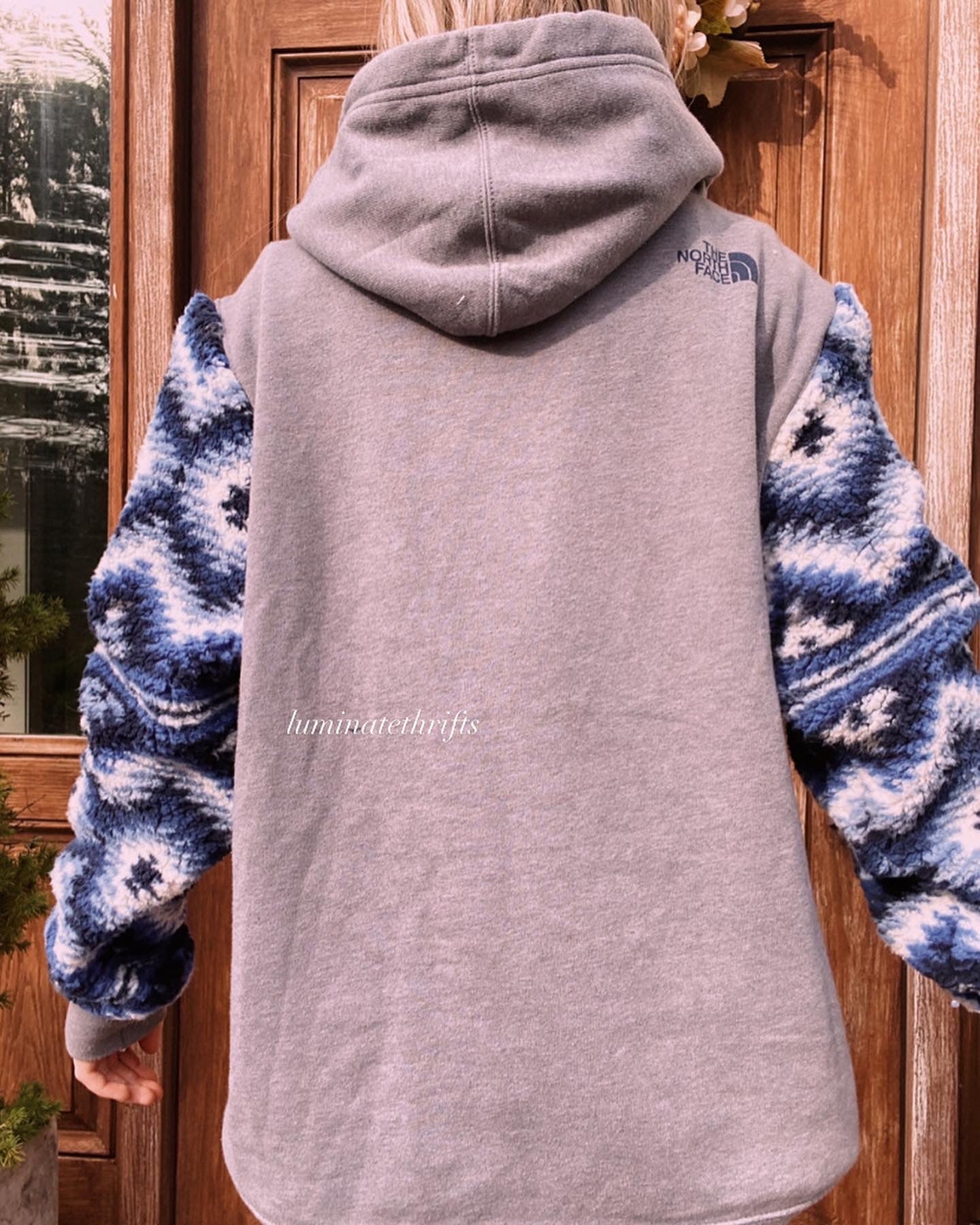 (L/XL) Aztec Sherpa Reworked Hoodie