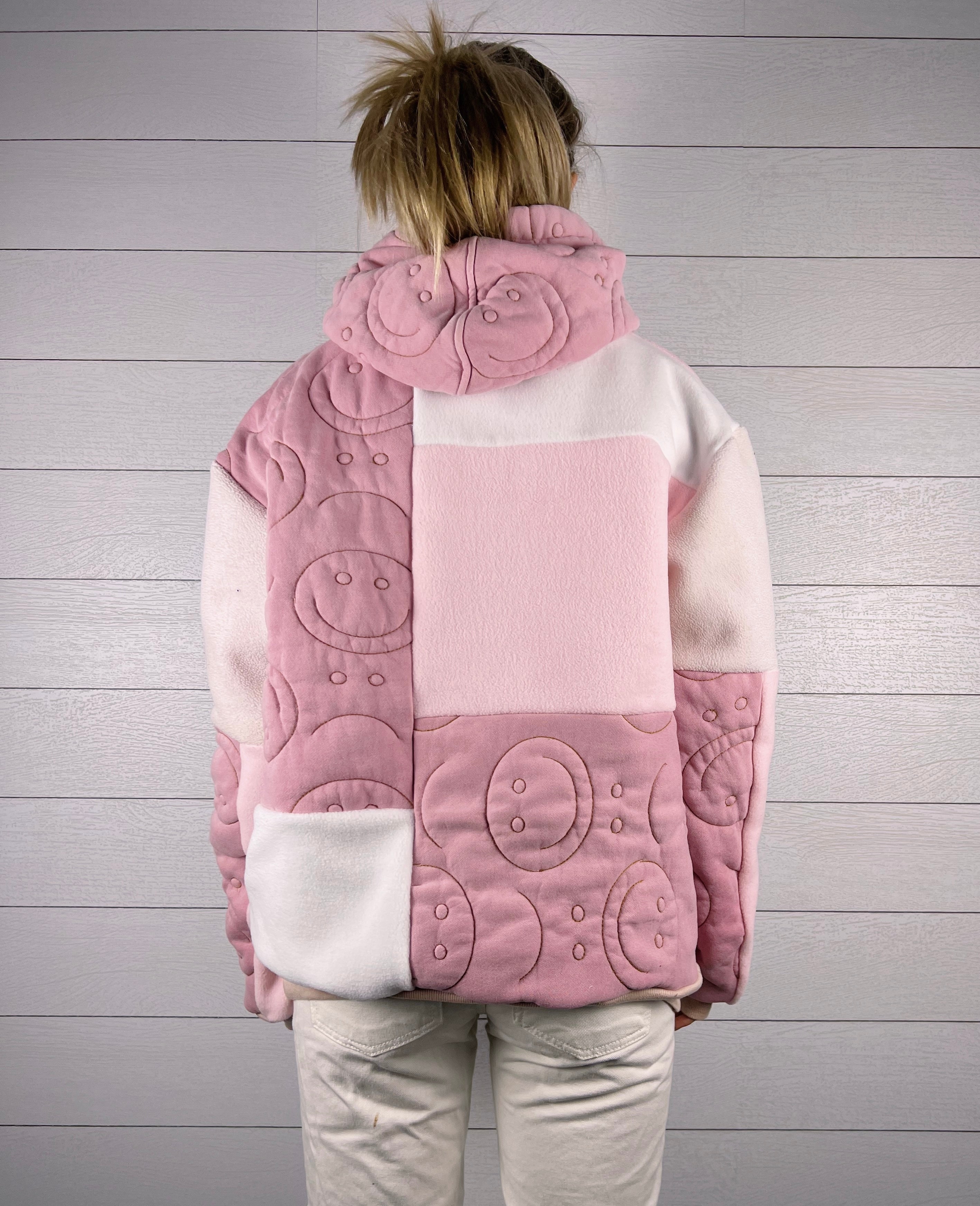 (L) Pink Smiley 1/1 Hoodie