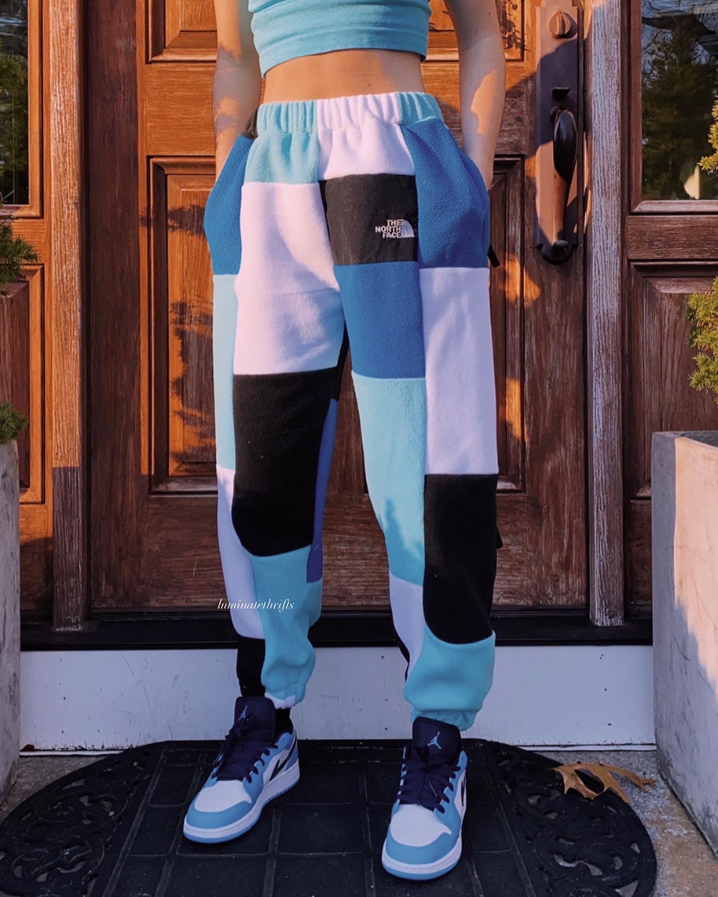 (XS/S) Glacier Blue Reworked Joggers