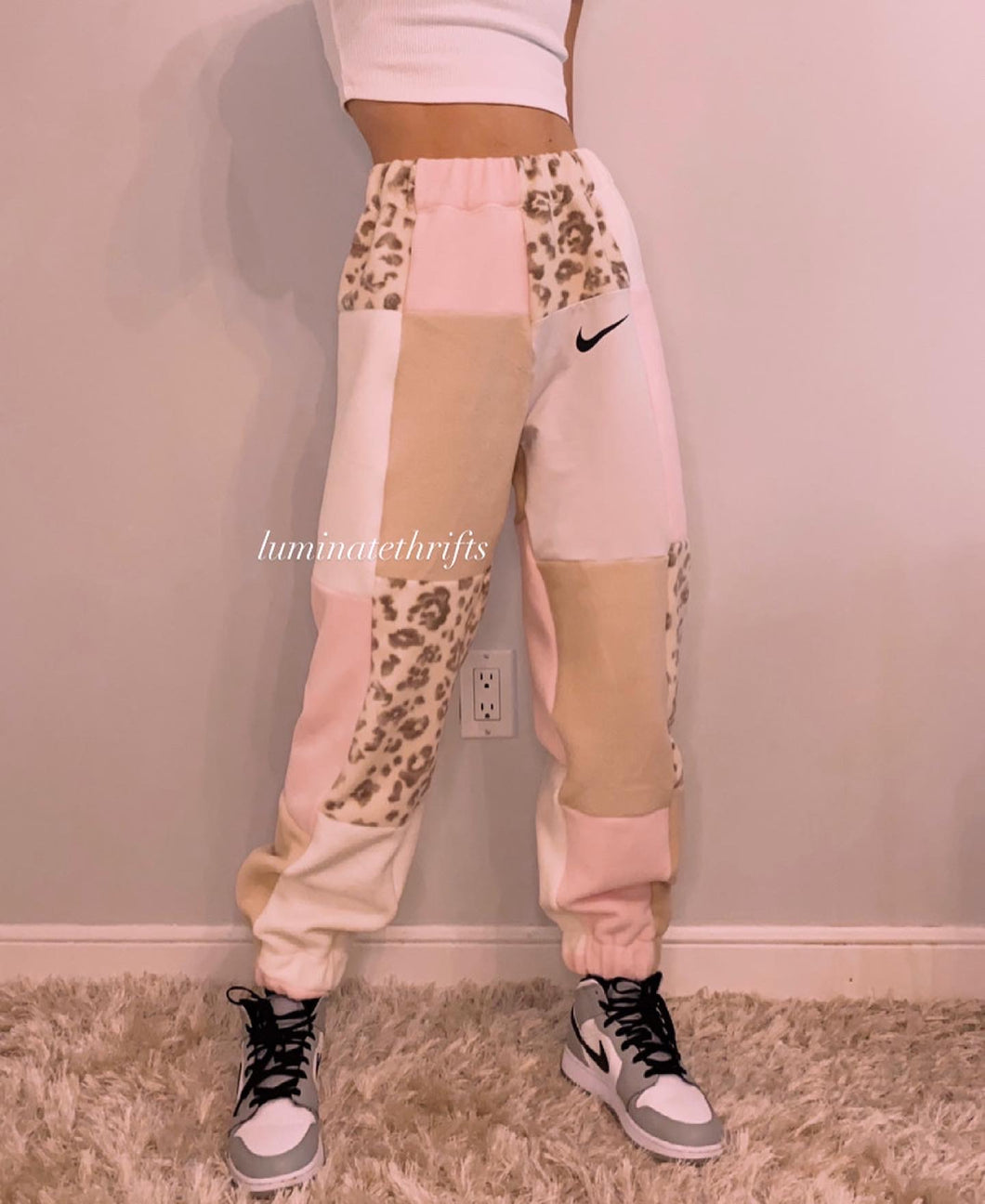 (XS-M) Special Edition Pink Leopard Reworked Joggers