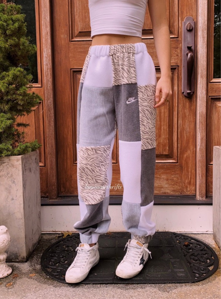 (XS-M) *Special Edition* Diamond Zebra Reworked Joggers
