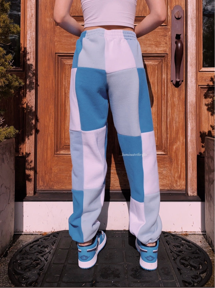 (L/XL) Sea Blue Reworked Joggers