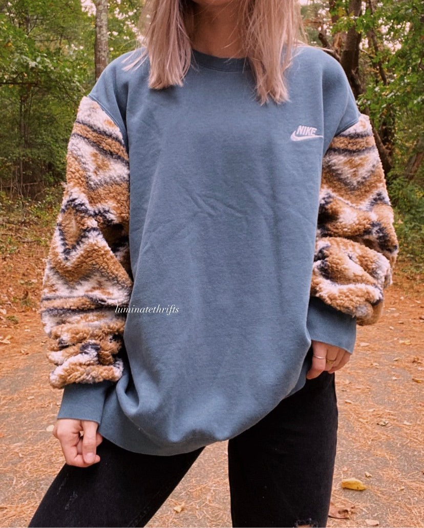 (XL) Aztec Sherpa Reworked Crewneck