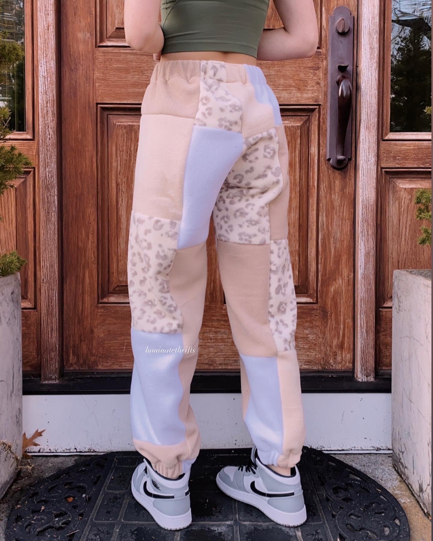 (XS/S) Neutral Leopard Reworked Joggers