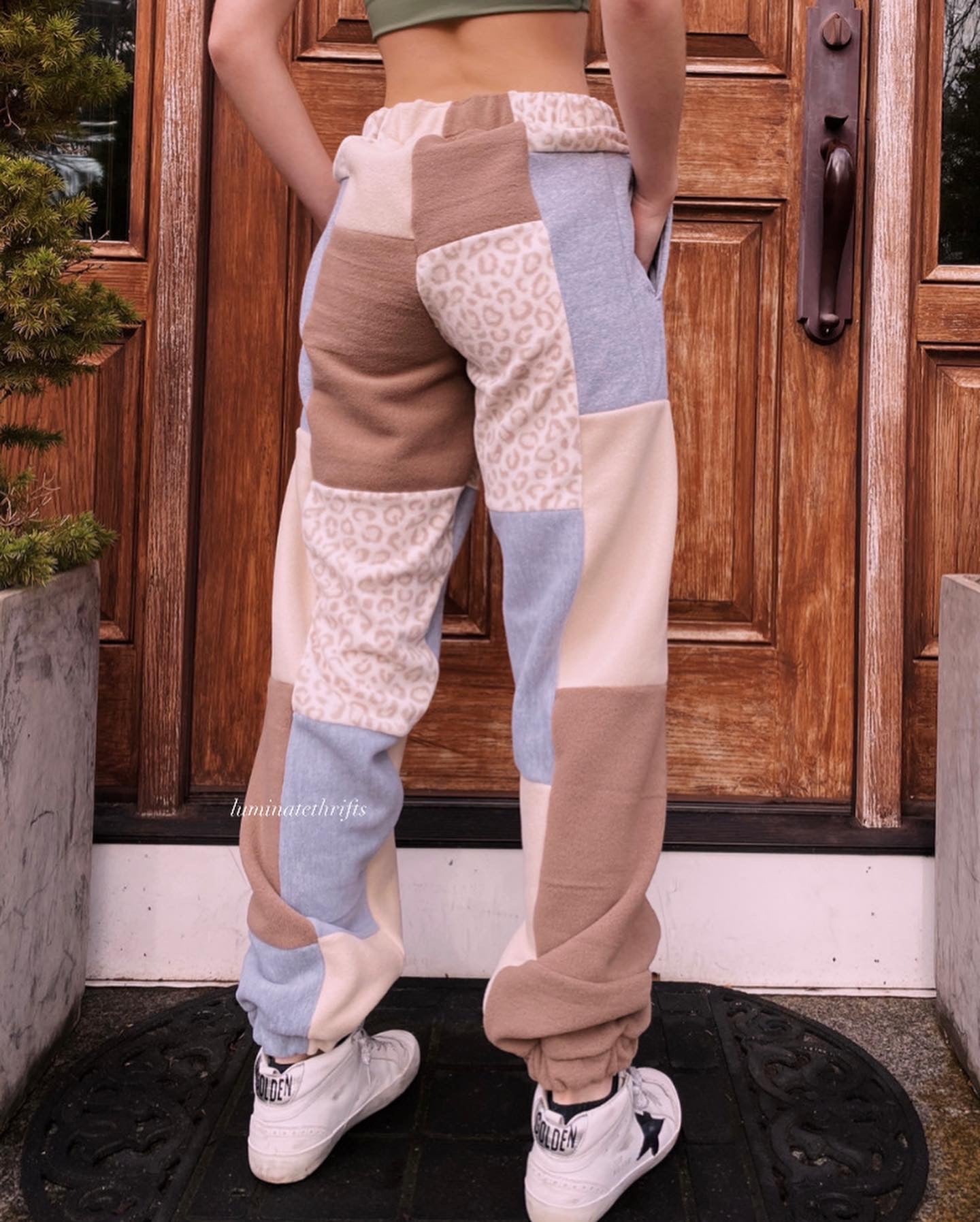 (M/L) Rustic Leopard Reworked Joggers