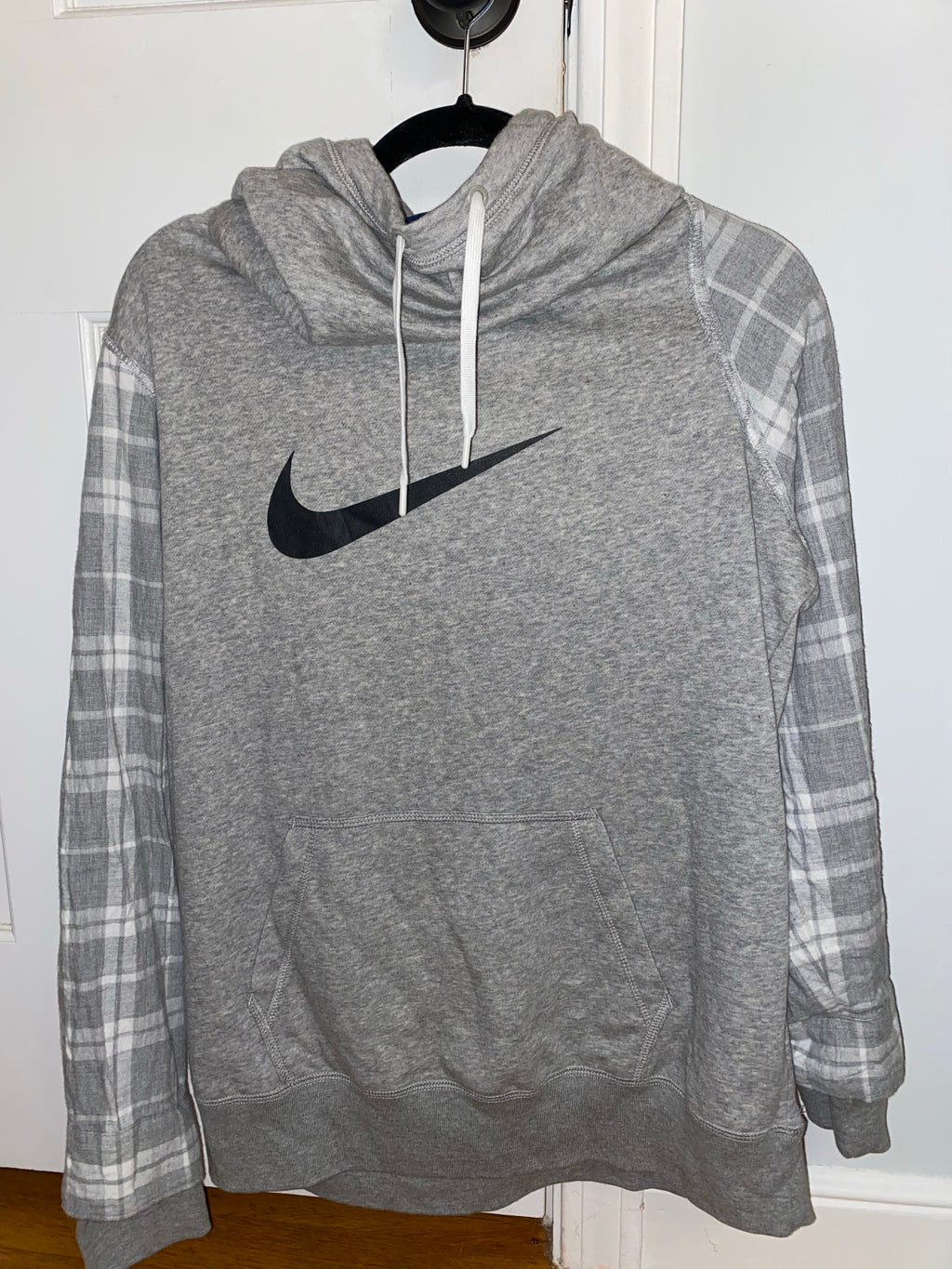 (L) Flannel Reworked Hoodie